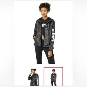 ADIDAS windbreaker. Size Medium. Black